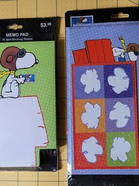 Lot of 2 Snoopy U.S. Postal Service Note Cards and Note Pad - Collectible